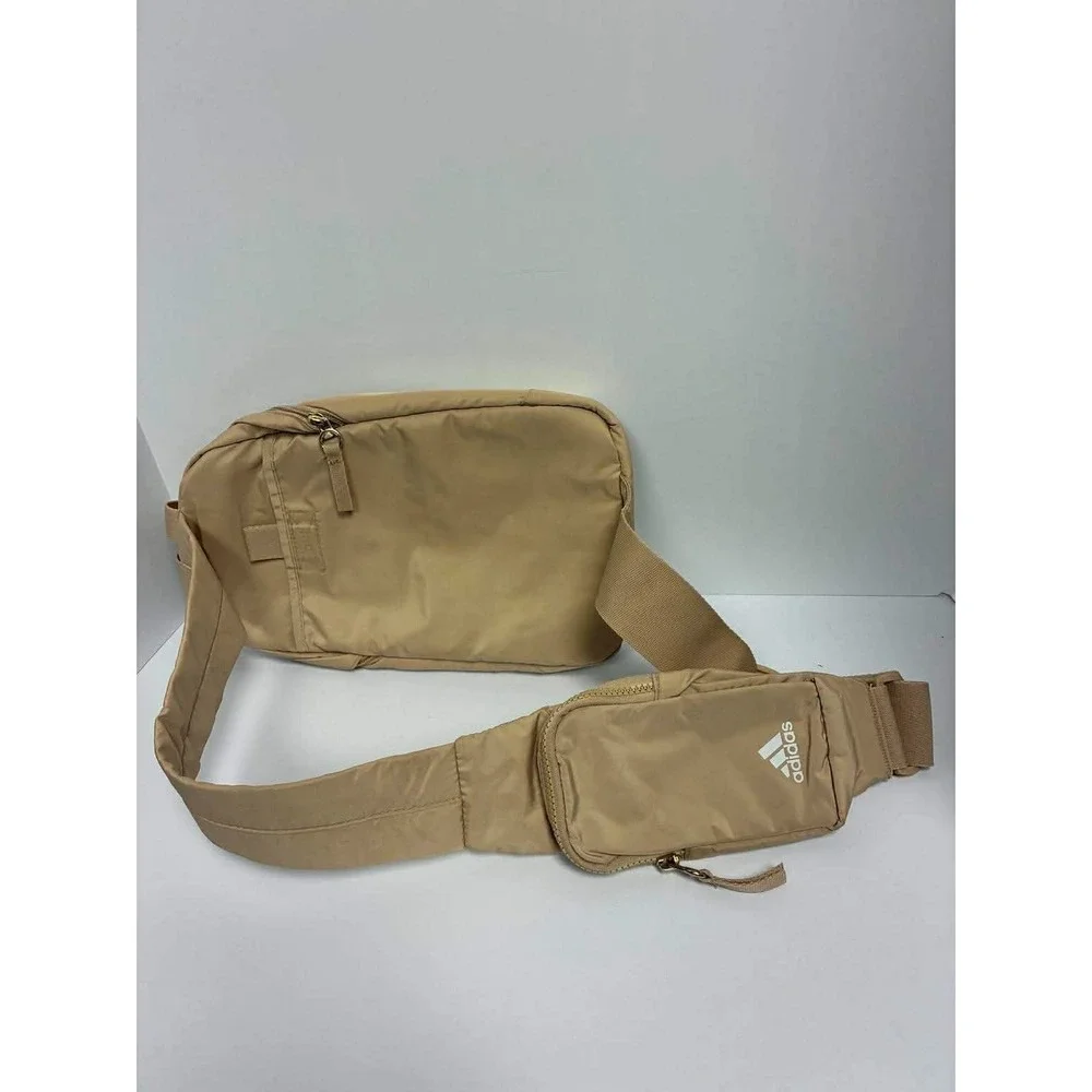 Adidas Essentials 2 Sling Crossbody Bag Backpack Magic Beige Off White Gilver